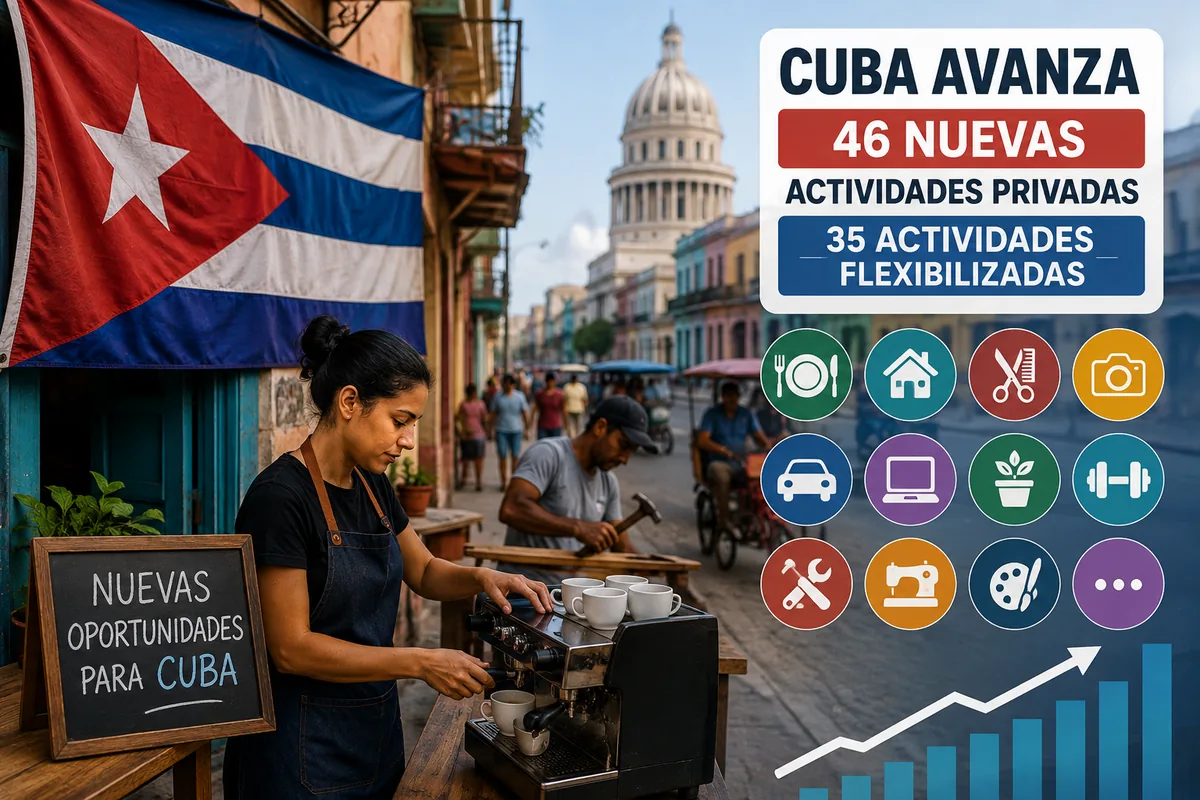 Cuba autoriza 46 nuevas actividades privadas y flexibiliza otras 35: por qué esta apertura parcial no despeja las dudas de fondo