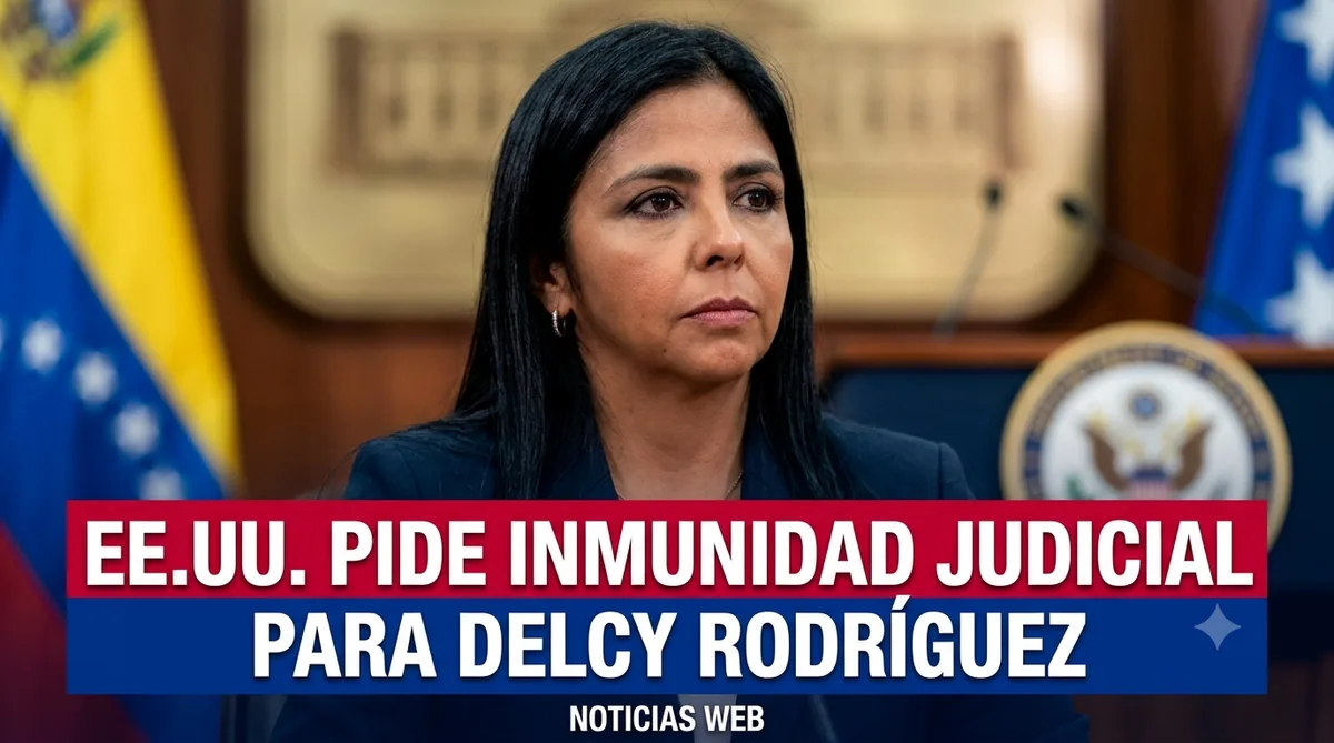 EE.UU. pide inmunidad judicial para Delcy Rodríguez