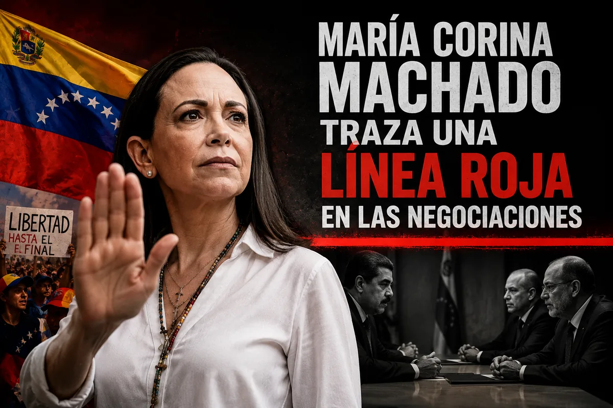 María Corina Machado traza una línea roja en las negociaciones: "si buscan que yo ceda en el mandato, eso no va a pasar jamás"