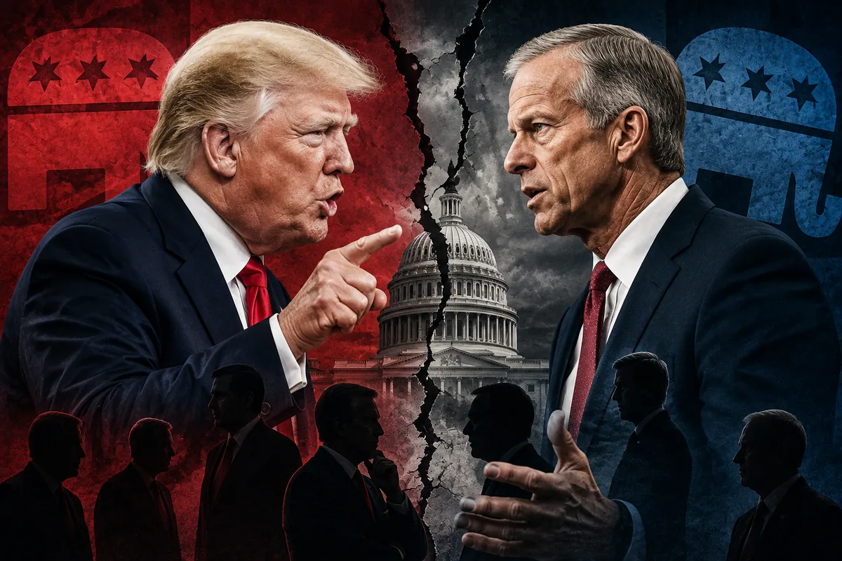 Trump y Thune protagonizan un choque público que fractura al Partido Republicano a tres meses de las midterms